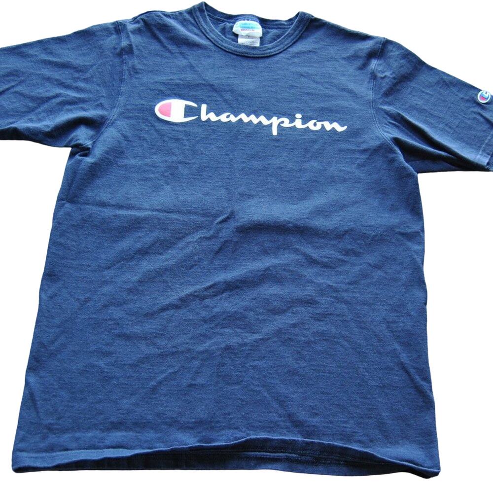 Champion Vintage Medium Navy Blue Short Sleeve Shirt